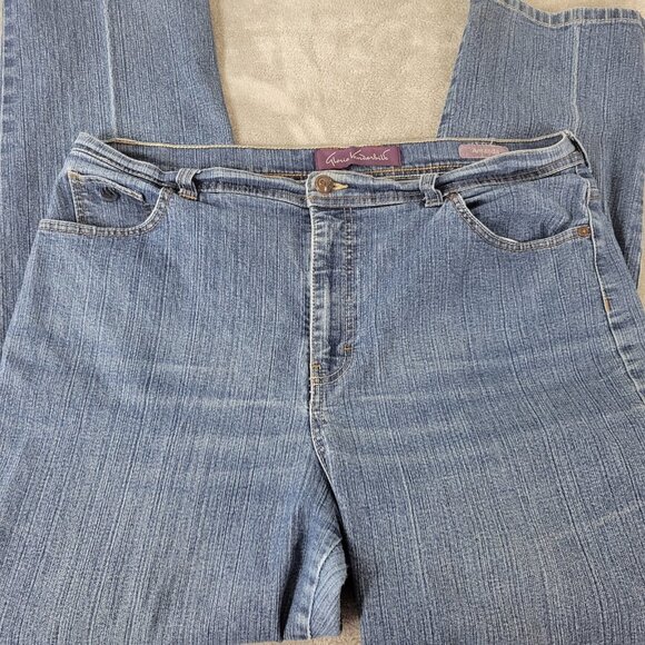 Gloria Vanderbilt Amanda Womens Jeans 18 Straight Leg Medium Blue Denim SL10E - Picture 3 of 10